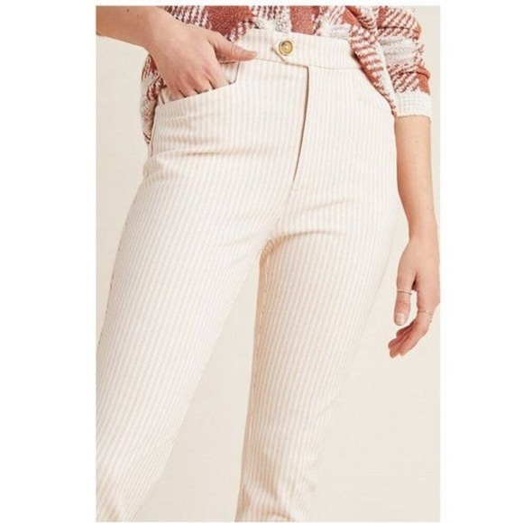 Anthropologie Essential Slim Stripe Trouser NWT - Picture 3 of 11